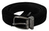 Dolce & Gabbana Black Velvet Silver Tone Metal Buckle Men Belt